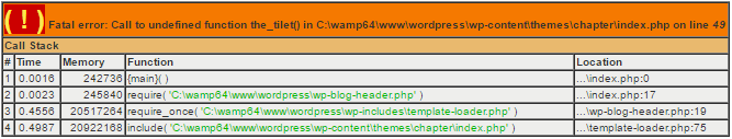 Debugging mode in wp-config.php