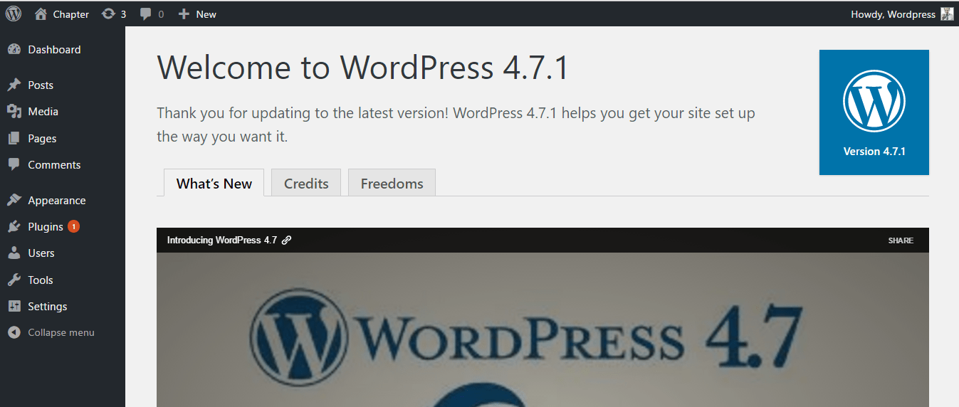 Welcome WordPress 4.7.1