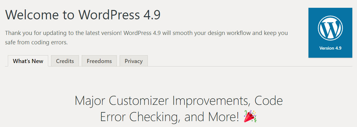 WordPress 4.9