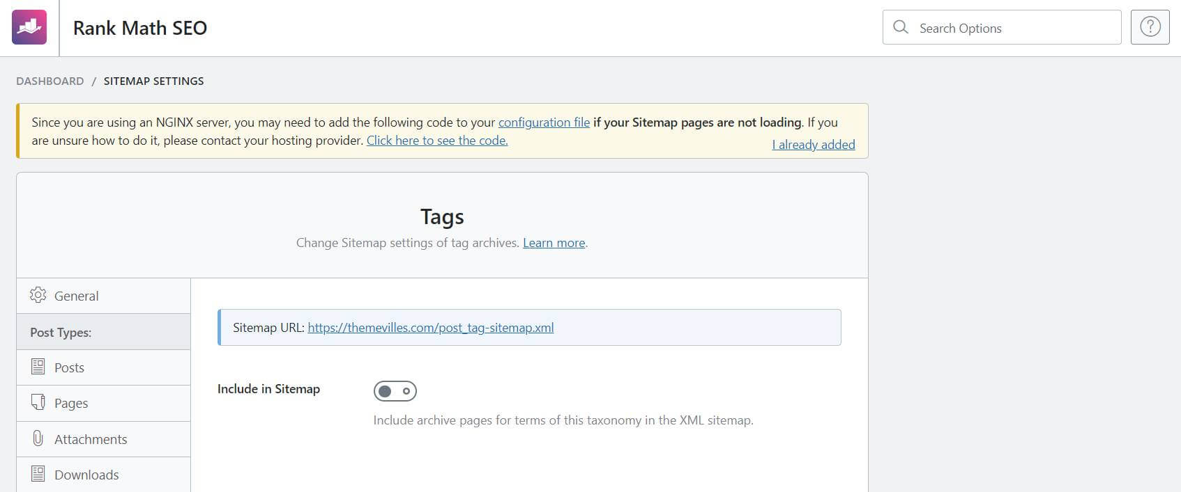 ปิดไม่ให้แสดงหน้า Tags ใน XML Sitemap